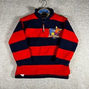 Vintage 2005 Nick Jr. Backyardigans orange and navy fleece 1/4 jacket Size 4t